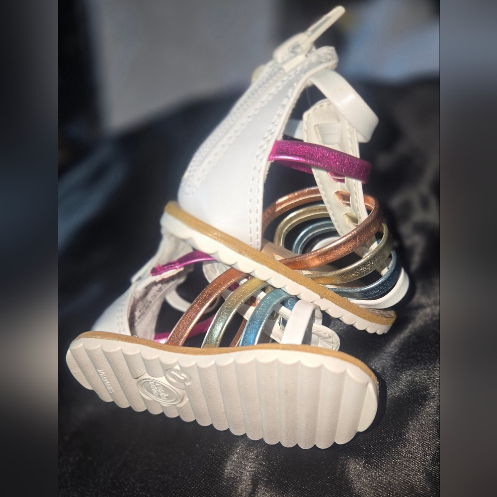 Wonder Nation Rainbow Gladiator Sandals sz 2